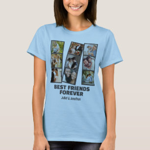 Camiseta Colagem de Fotografias Personalizada 9 e Nome Melh