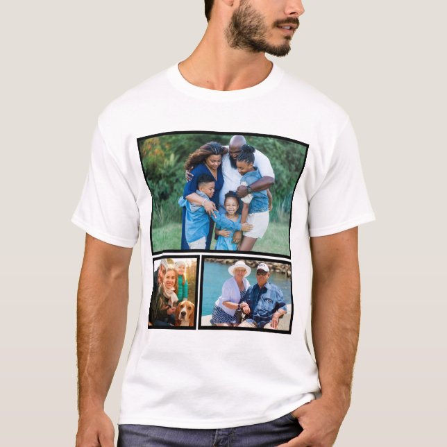 Camiseta Colagem de Fotografias Personalizada Moderna de Ke (Frente)
