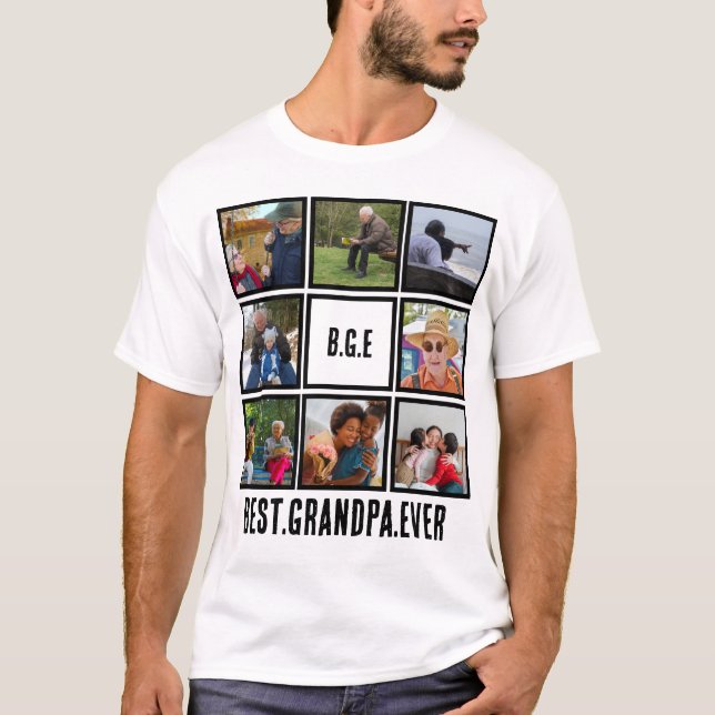 Camiseta Colagem de Fotografias Personalizada Moderna do Me (Frente)