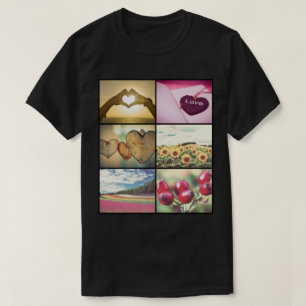 Camiseta Colagem de fotografias personalizadas moderna