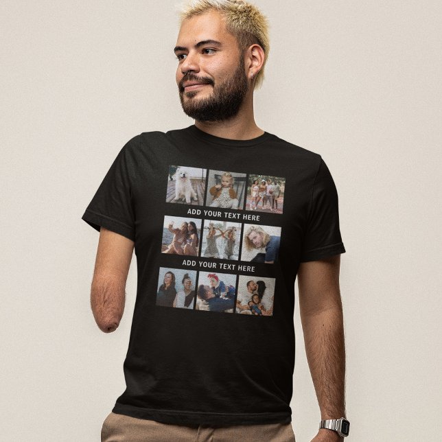 Camiseta Colagem de Fotos 9 Personalizada (Criador carregado)