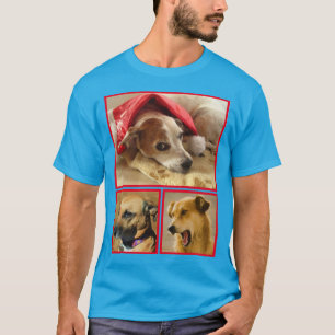 Camiseta Colagem de Fotos de Animais de Estimação Personali