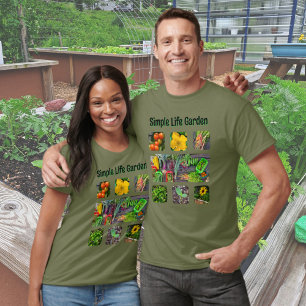 Camiseta Colagem de Fotos de Jardim Comunitário