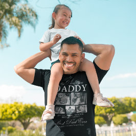 Camiseta Colagem de Fotos de Pai Personalizada