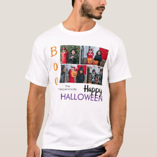 Camiseta Colagem de Fotos do Dia das Bruxas de Boo-bompkin