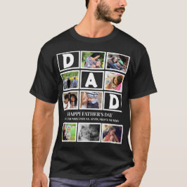 Camiseta Colagem de Fotos do Dia de os pais Feliz 9 Persona
