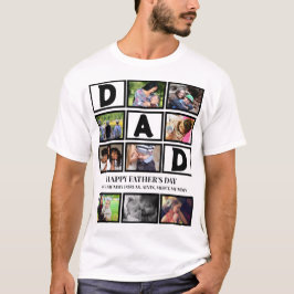 Camiseta Colagem de Fotos do Dia de os pais Feliz 9 Persona