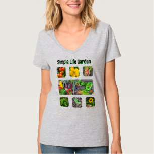 Camiseta Colagem de Fotos do Jardim Comunitário Feminino