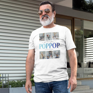 Camiseta Colagem de Fotos do Vovô Moderno