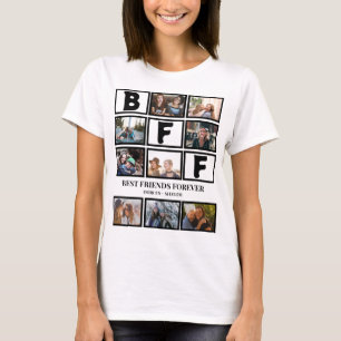 Camiseta Colagem de Fotos dos Melhores Amigos do Na moda BF