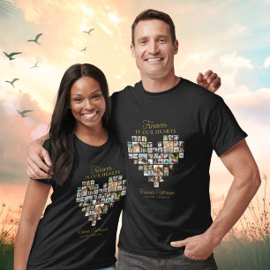 Camiseta Colagem de Fotos em Formato de Coração Celebração 