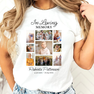 Camiseta Colagem de Fotos em Memória Funeral Memorial