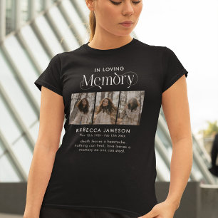 Camiseta Colagem de Fotos Memorial 'In Loving Memory'