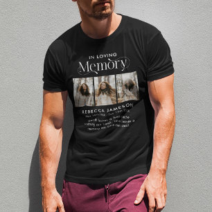 Camiseta Colagem de Fotos Memorial 'In Loving Memory'