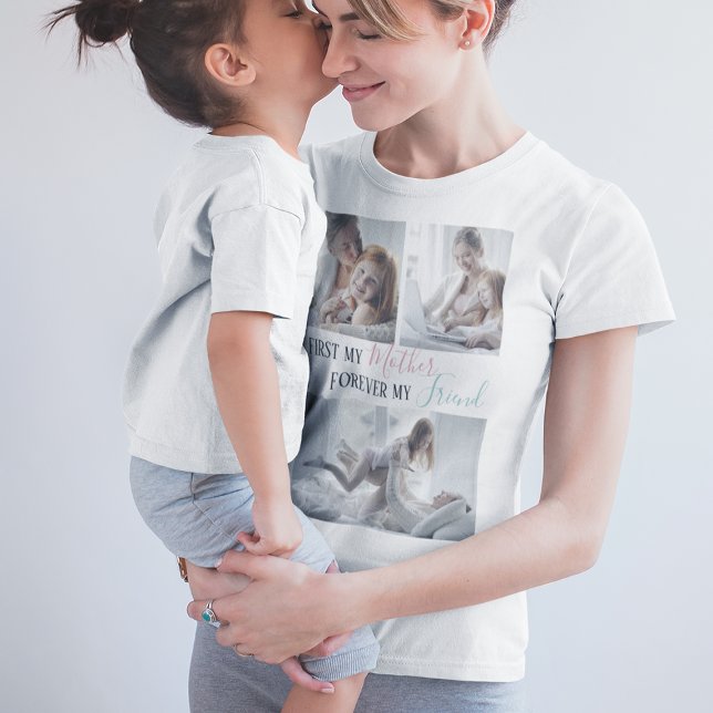 Camiseta Colagem de Fotos Moderna 3 | Mãe | DIA DE AS MÃES (Criador carregado)