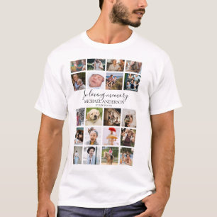 Camiseta Colagem de Fotos Moderna em Memória Adorável