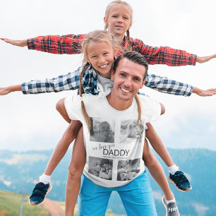 Camiseta Colagem de Fotos Moderna   Nós Te Amamos Papai