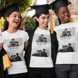 Camiseta Colagem de Fotos Modernas Amigos Graduação