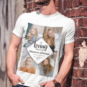 Camiseta Colagem de Fotos Modernas em Memória Memorial