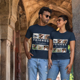 Camiseta Colagem de Fotos para Sempre de Amigos Azuis do Ma