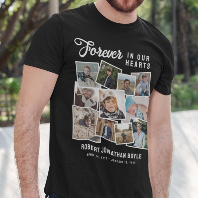 Camiseta Colagem De Fotos Para Sempre Em Nosso Memorial De  (Criador carregado)