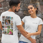 Camiseta Colagem de Fotos Personalizada<br><div class="desc">Esta camisa de colagem de fotos tem 18 fotos, pode ser para ele ou para ela, é perfeita para qualquer ocasião. A camisa é fácil de personalizar e os estilos de fonte, tamanho e cor de fonte podem ser alterados clicando no link personalizar depois de personalizar.</div>