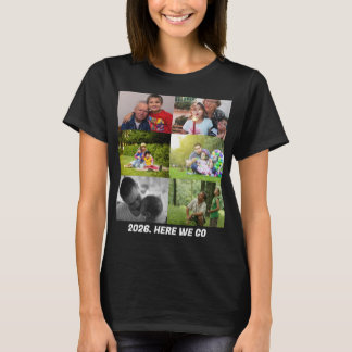 Camiseta Colagem de fotos personalizada 2026 aqui vamos nós