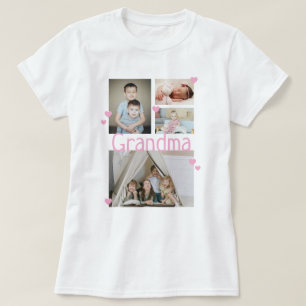 Camiseta Colagem de Fotos Personalizada com Corações