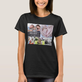Camiseta Colagem de Fotos Personalizada da Família do dia d