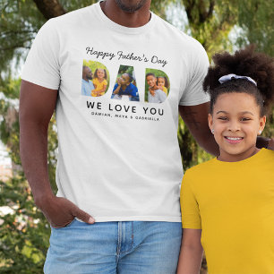 Camiseta Colagem de Fotos Personalizada da Família do Pai F
