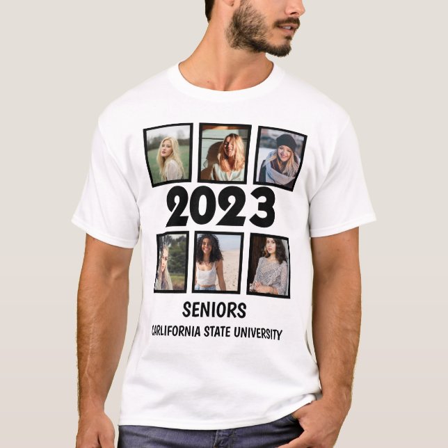 Camiseta Colagem de Fotos Personalizada de 2023 Mais velho  (Frente)