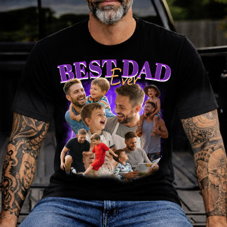 Camiseta Colagem de fotos personalizada de Bootleg 90s Melh