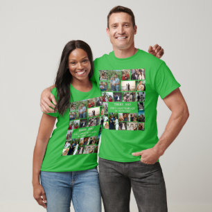 Camiseta Colagem de Fotos Personalizada de Fim de Ano Famíl