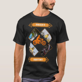Camiseta Colagem de Fotos Personalizada de Motociclista