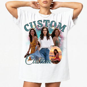 Camiseta Colagem de Fotos Personalizada de Rap Bootleg dos