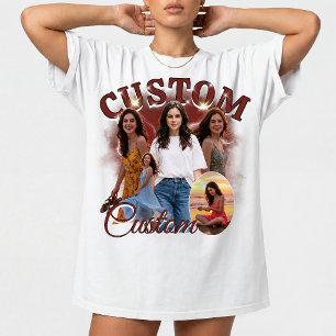 Camiseta Colagem de Fotos Personalizada de Rap Bootleg dos