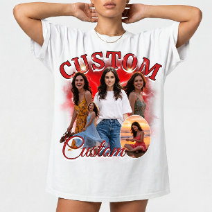 Camiseta Colagem de Fotos Personalizada de Rap Bootleg dos