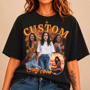 Camiseta Colagem de Fotos Personalizada de Rap Bootleg dos 