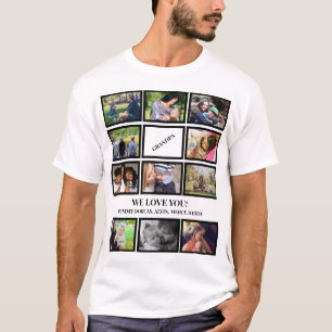 Camiseta Colagem de Fotos Personalizada do Dia de os pais M