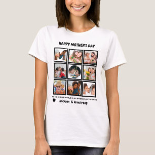 Camiseta Colagem de Fotos Personalizada do Feliz dia de as