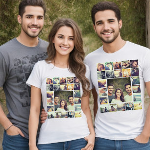 Camiseta Colagem de Fotos Personalizadas