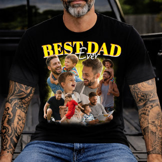 Camiseta Colagem de Fotos Personalizadas Bootleg 90s Melhor