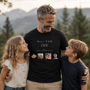 Camiseta Colagem de fotos personalizadas da família do melh