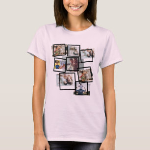 Camiseta Colagem de Fotos Personalizadas do Dia das Mães 9 