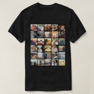 Camiseta Colagem de fotos personalizadas do instagram