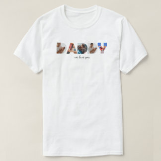 Camiseta Colagem de Fotos Personalizadas Moderna Simples co