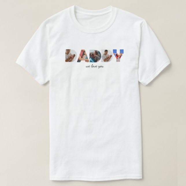 Camiseta Colagem de Fotos Personalizadas Moderna Simples co (Frente do Design)