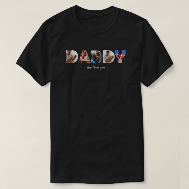 Camiseta Colagem de Fotos Personalizadas Moderna Simples co (Frente do Design)
