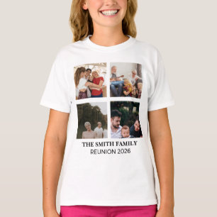 Camiseta Colagem de Fotos Personalizadas para Reunião de Fa
