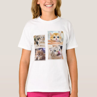 Camiseta Colagem de Gatos Curiosos